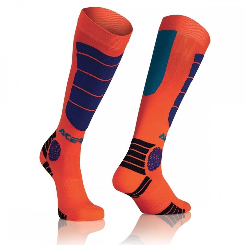 Calcetines Acerbis MX Impact naranjas-azul talla S/M