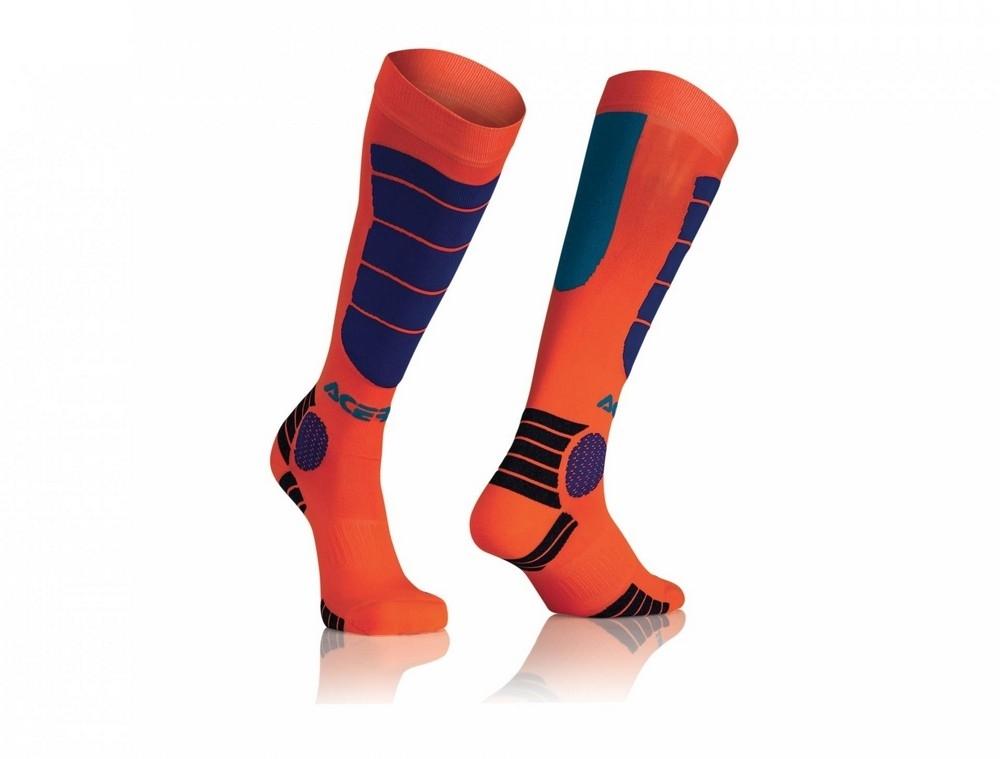 Calcetines Acerbis MX Impact naranjas-azul talla L/XL