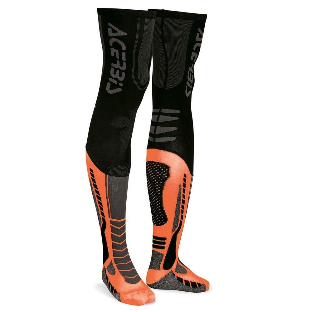 Calcetines Acerbis X-Leg Pro negro-naranjas T. S/M