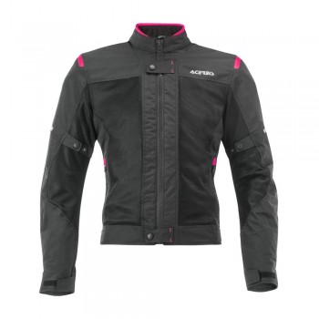 Chaqueta Acerbis Ramsey lady Vented Negro-Rosa CE
