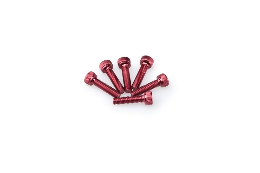 Blister 6 Tornillos allen M5X20MM. c/rojo