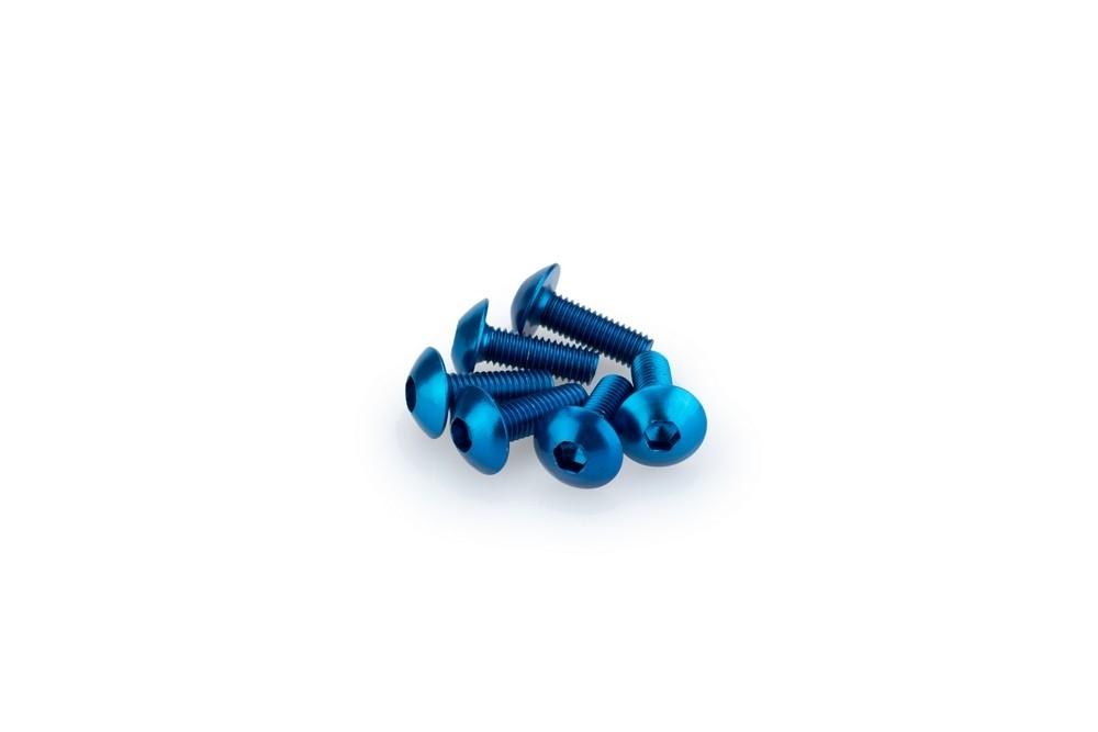 Blister 6 Tornillos Abombado M5X15MM. C/azul