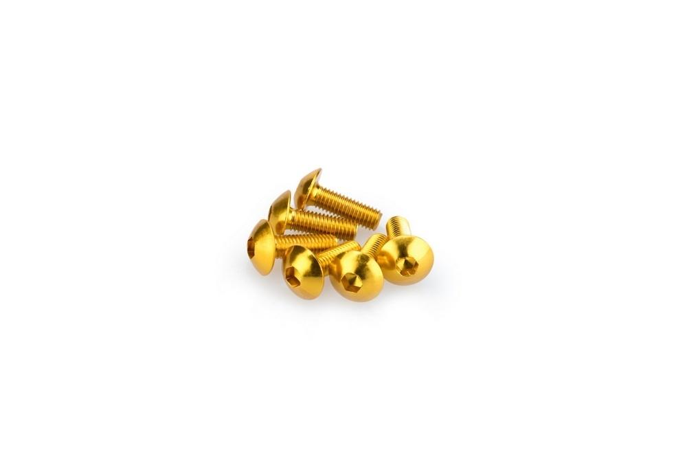 Blister 6 Tornillos Abombado M5X15MM. C/ORO