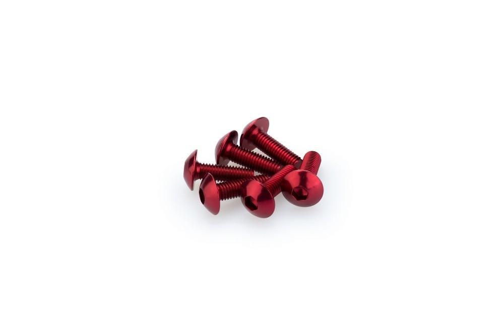 Blister 6 Tornillos Abombado M5X15MM. C/rojo