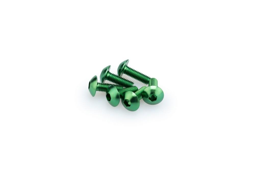 Blister 6 Tornillos Abombado M5X15MM. C/verde