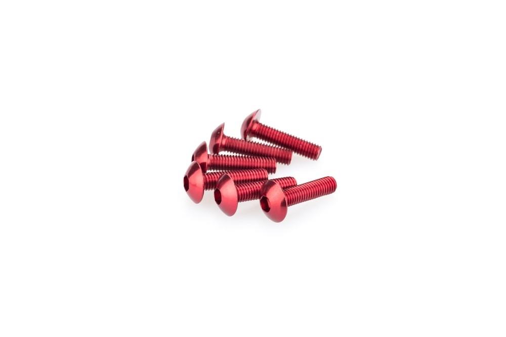 Blister 6 Tornillos Abombado M5X20MM. C/rojo