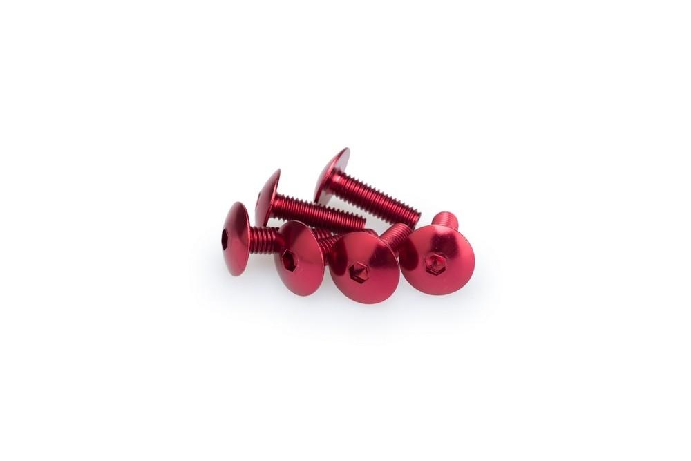 Blister 6 Tornillos Abombado M6X20MM. C/rojo