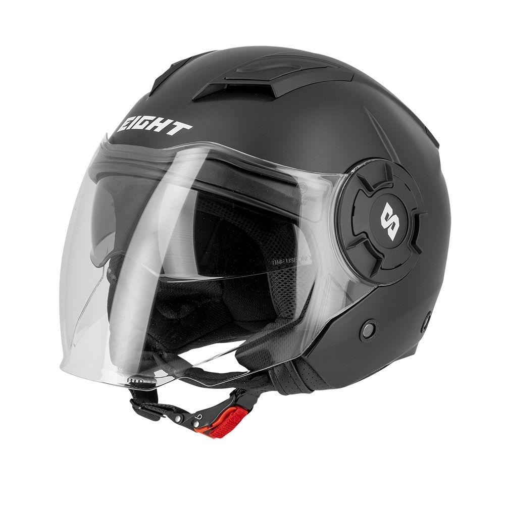 Casco Eight Jet S749 negro mate S