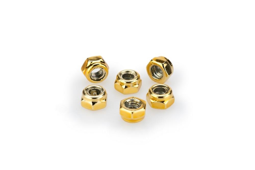 Blister 6 tuercas autoblocante M5 c/oro