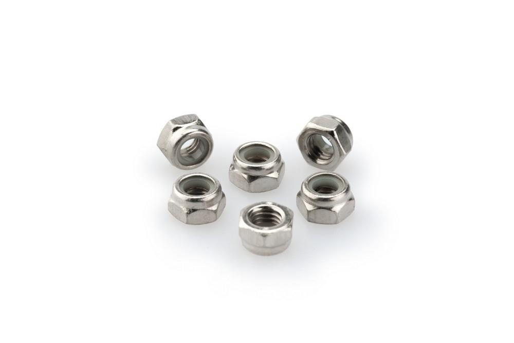 Blister 6 tuercas autoblocante M5 c/plata