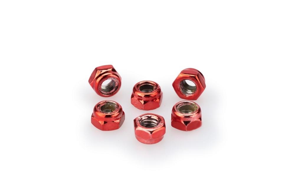 Blister 6 tuercas autoblocante M5 c/rojo