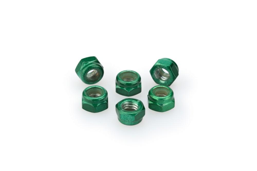 Blister 6 tuercas autoblocante M5 c/verde