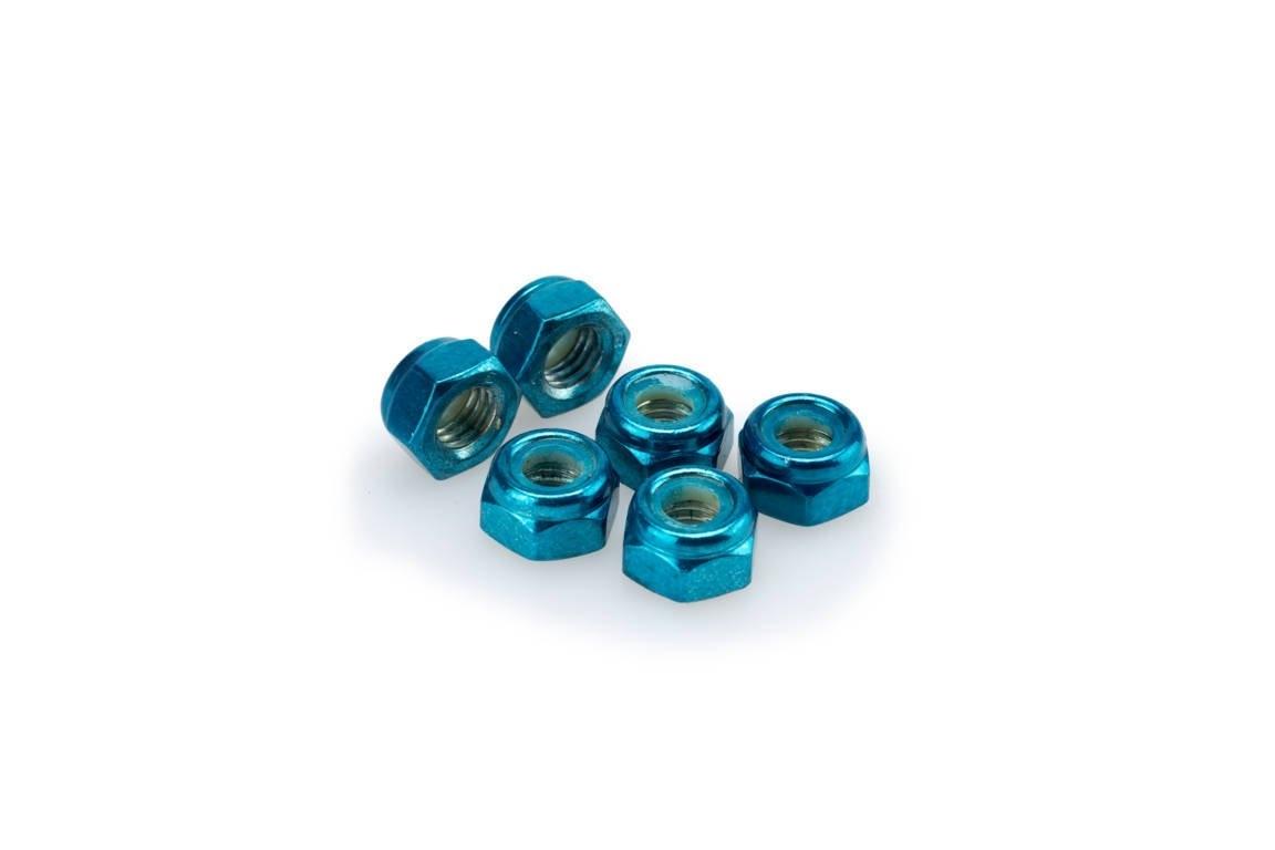 Blister 6 tuercas autoblocante M6 c/azul