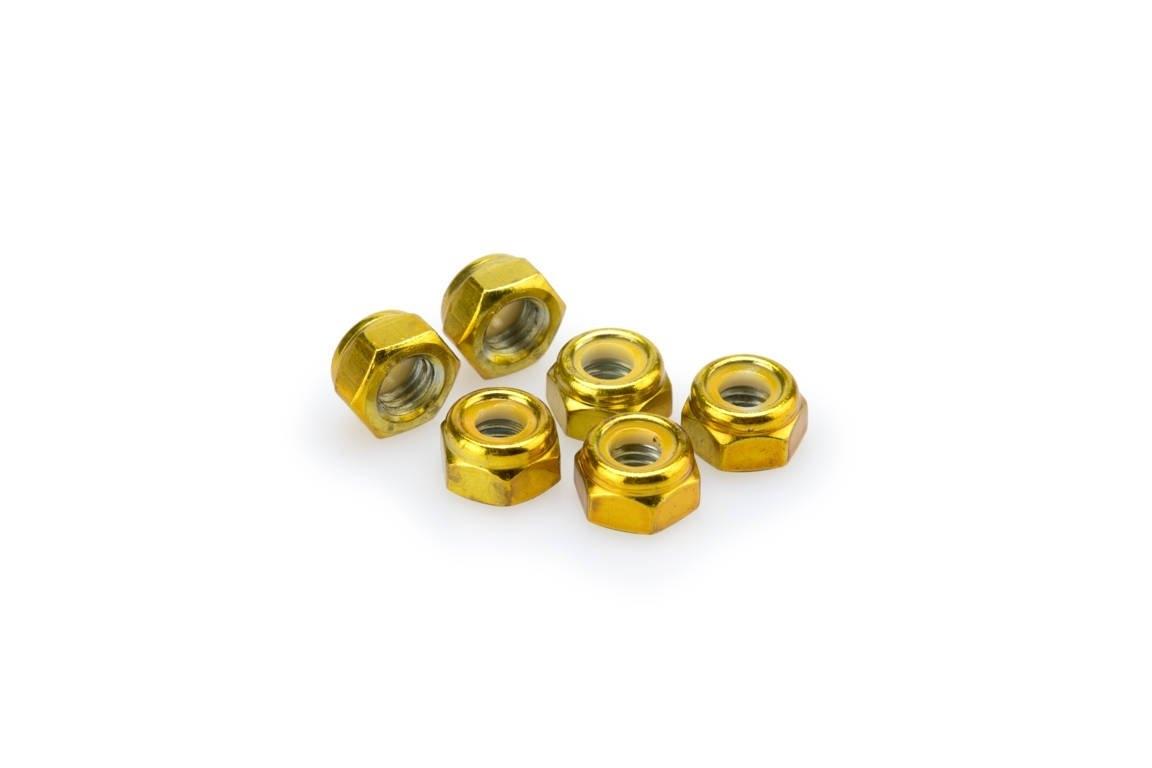 Blister 6 tuercas autoblocante M6 c/oro