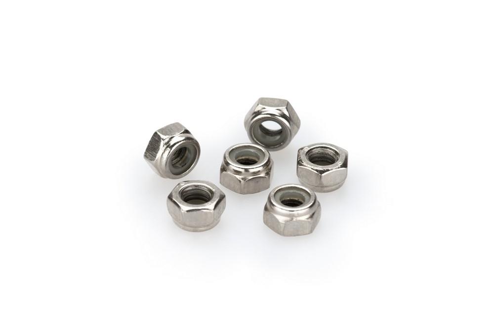 Blister 6 tuercas autoblocante M6 c/plata