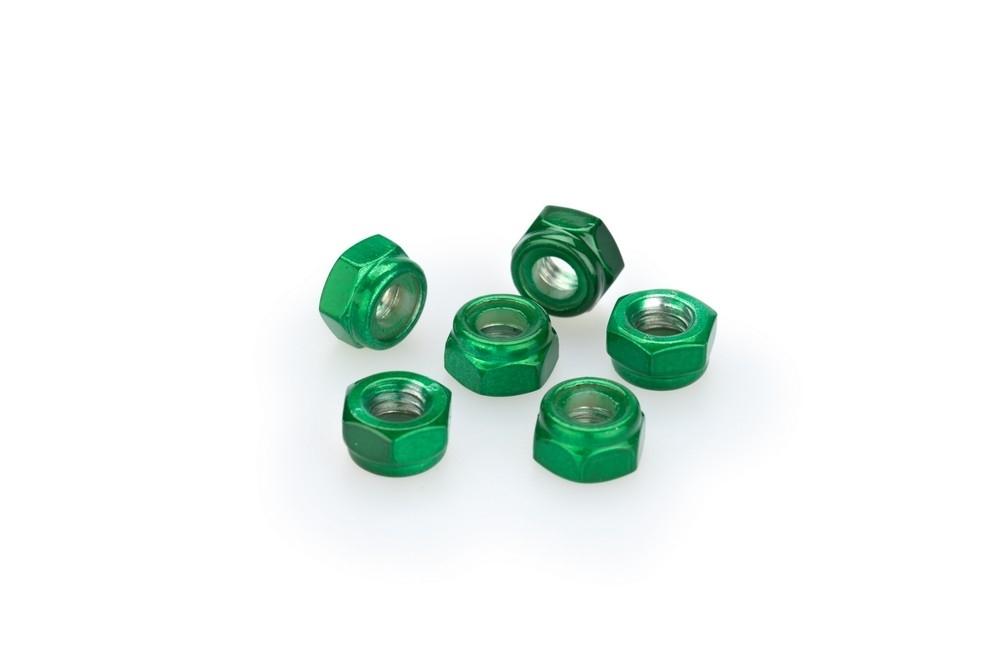 Blister 6 tuercas autoblocante M6 c/verde