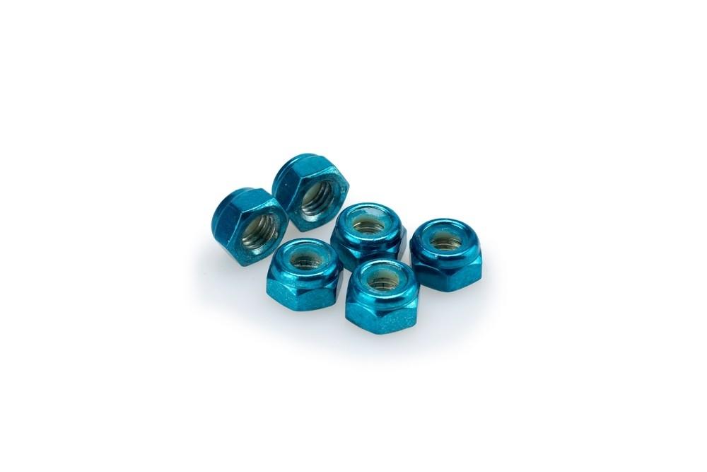 Blister 6 tuercas autoblocante M8 C/azul