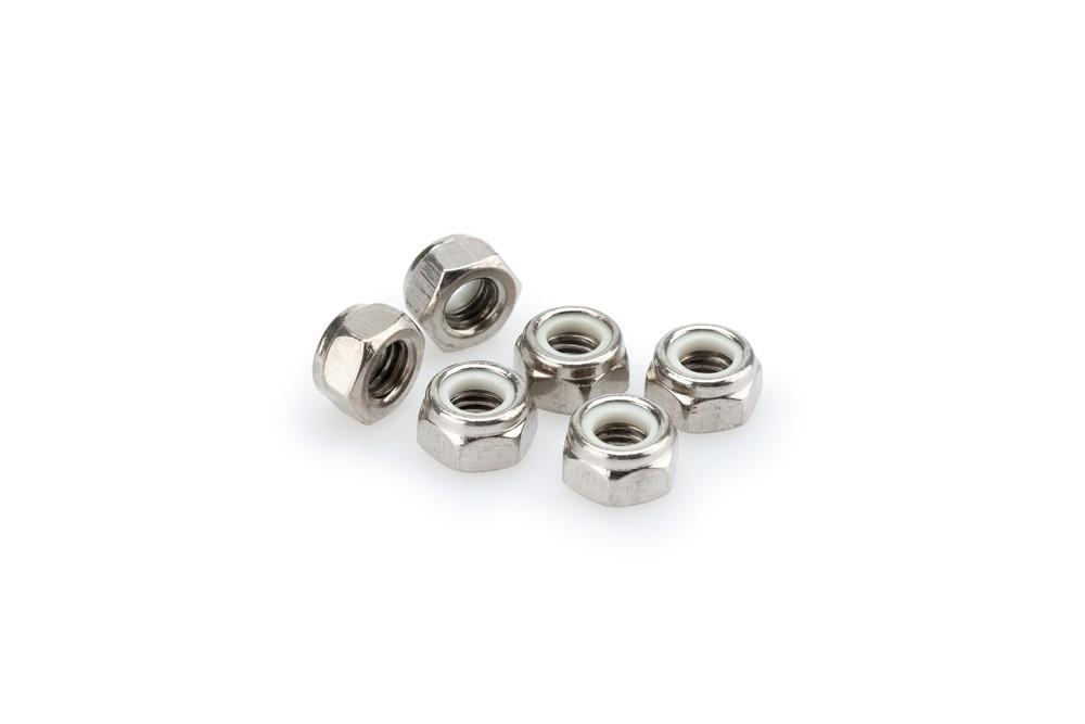 Blister 6 tuercas autoblocante M8 C/plata