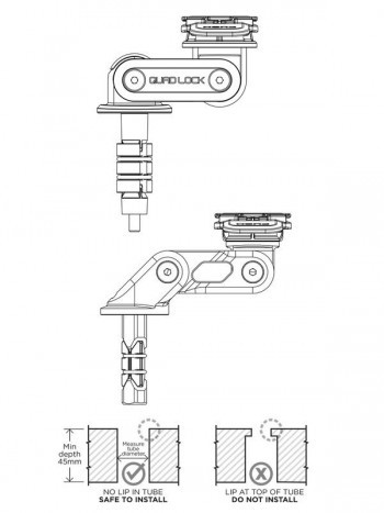 Soporte para móvil Quad Lock a tija