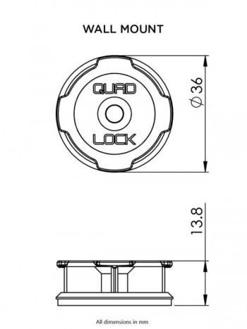 Soporte de pared adhesivo QUAD LOCK
