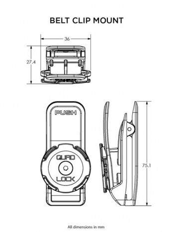 Soporte para cinturon/mochila QUAD LOCK