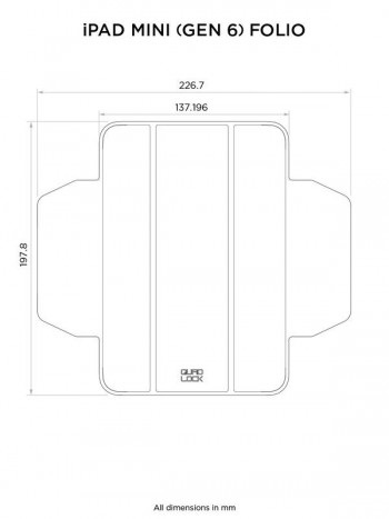Funda con tapa y soporte QUAD LOCK - iPad mini (6th Gen)