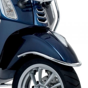 Defensa protectora guardabarros delantero Vespa Elettrica, Primavera, Sprint 50/125 desde 2018 cromada