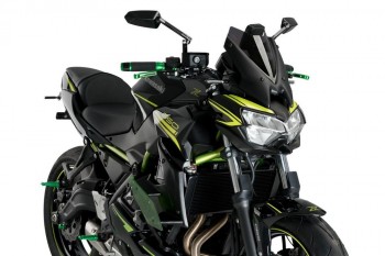 Alerones downforce laterales naked Kawasaki Z650 2020-2024 verdes