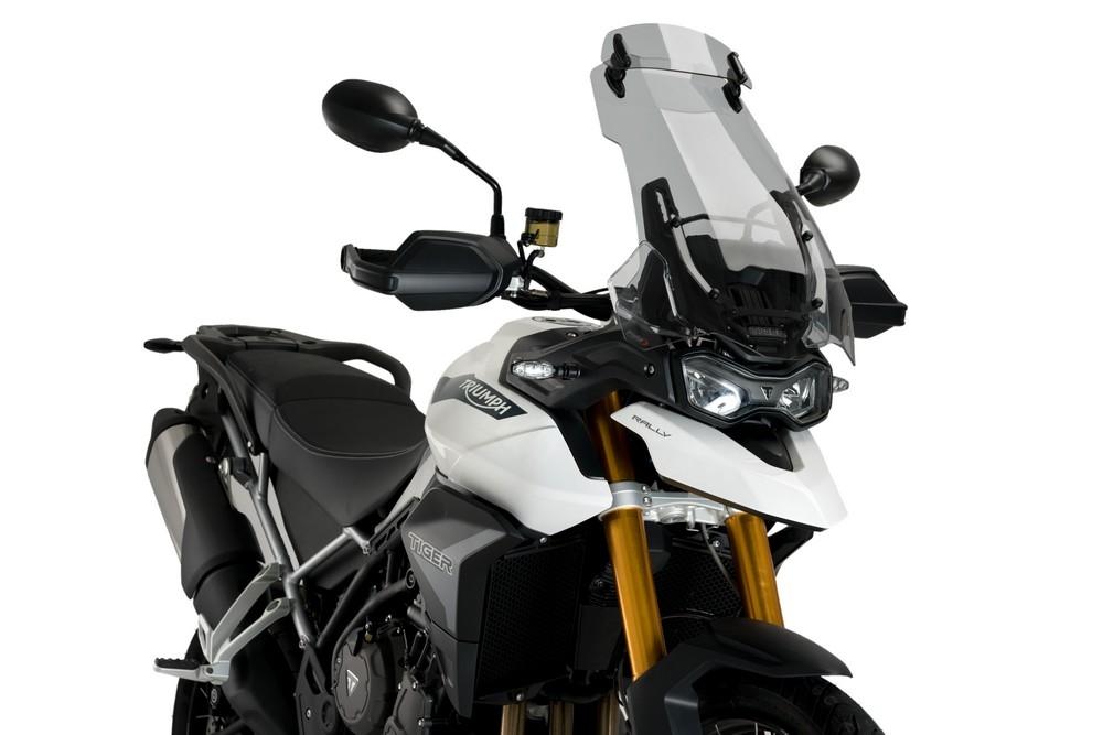 Cupula Triumph Tiger 850 Sport, 900 2020-2024 Puig Touring con visera ahumada