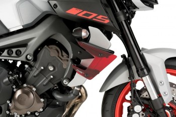 Alerones downforce laterales naked Yamaha MT-09 /SP 2017-2020 rojos