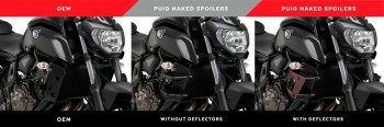 Alerones downforce laterales naked Yamaha MT-07 2018-2020 azules