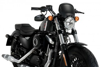 Placa frontal Harley Davidson Sportster Forty Eight XL1200X 2015-2020 negra mate