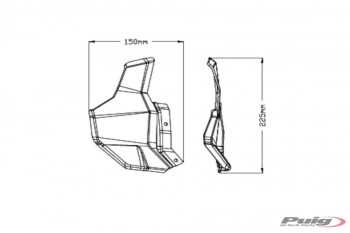 Deflectores superiores Triumph Tiger Sport 850 2020-2024, Tiger 900 /GT 2020-2024 transparentes