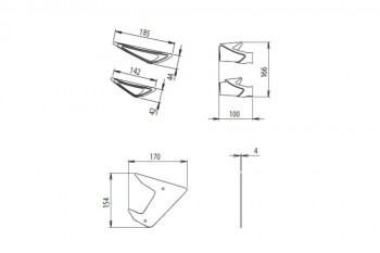 Alerones downforce laterales naked Yamaha MT-07 2021-2024 negros