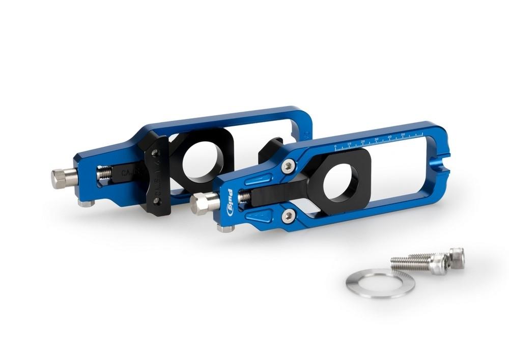 Tensores cadena aluminio CNC Suzuki GSX-R 1000 2009-2016 azules