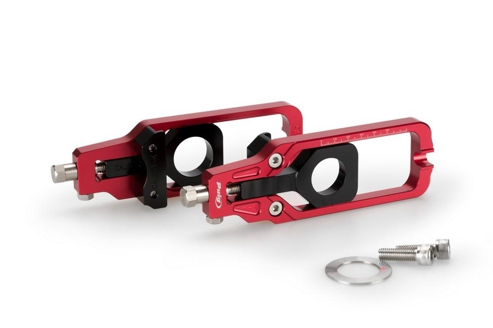 Tensores cadena aluminio CNC Suzuki GSX-R 1000 2009-2016 rojos
