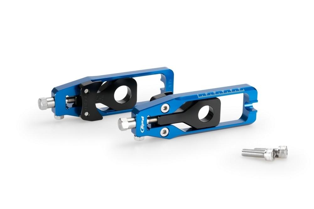 Tensores cadena aluminio CNC Yamaha MT-09 2013-2020, MT-09 Tracer 2015-2016 azules