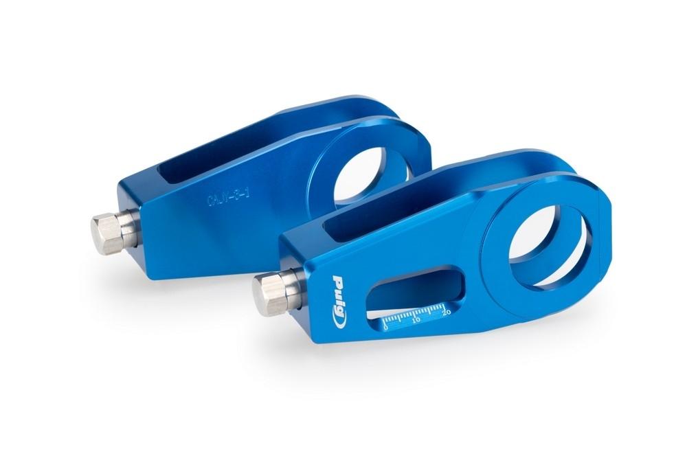 Tensores cadena aluminio CNC Yamaha YZF-R6 2006-2016 azules