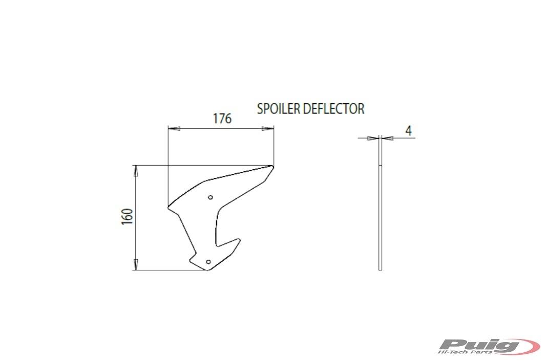 Alerones downforce laterales naked Kawasaki Z H2 2020-2022 rojos