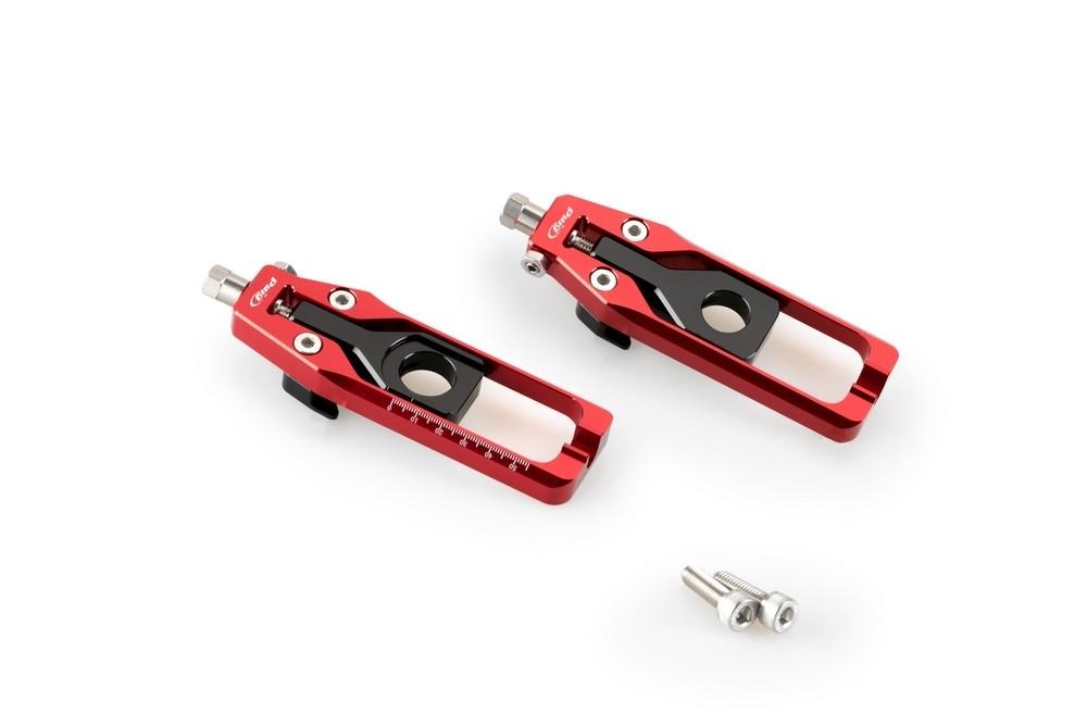 Tensores cadena aluminio CNC Yamaha MT-09 /SP 2021-2024 rojos