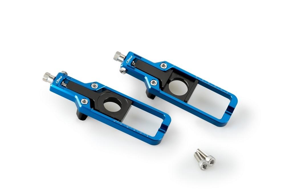 Tensores cadena aluminio CNC Suzuki GSX-S 1000 2015-2024, GSX-S 1000 GX 2024 azules