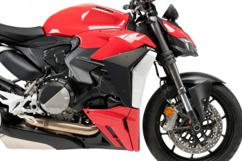 Alerones downforce laterales naked Ducati Streetfighter V2 2022-2024 negro mate