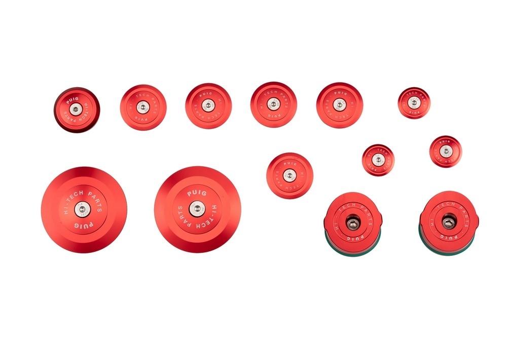 TAPONES CHASIS DE ALUMINIO BMW R1250R 19'- C/ROJO