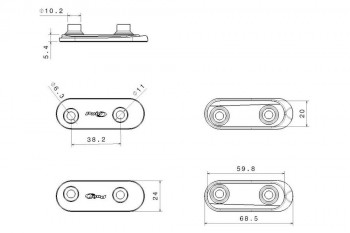 Juego tapitas hueco espejo BMW M1000RR 2023-2024, S1000RR 2023-2024 negras