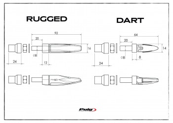 Intermitentes Puig Dart a leds homologados  (par)