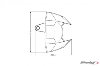 Pico frontal Yamaha MT-07 2018-2020 negro mate