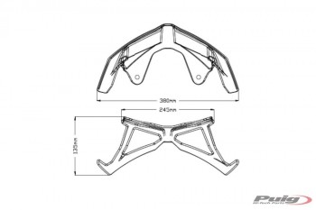 Aleron downforce frontal naked Yamaha MT-09 2017-2020, MT-09 SP 2018-2020 negro mate