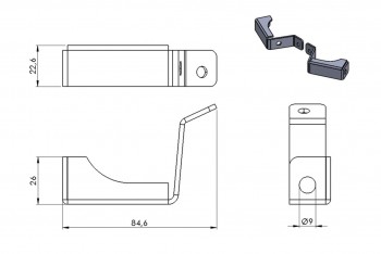 Soportes fijacion intermitentes delanteros Honda CB650R 2019-2024