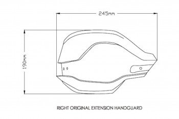 Extensiones paramanos originales BMW F750/800/850/900GS /Adventure, F900XR, M1000XR, R1200/1250GS /Adventure, S1000XR transparen