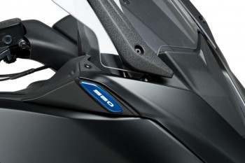 Juego tapitas base espejo Yamaha T-Max 560 2020-2021 azules